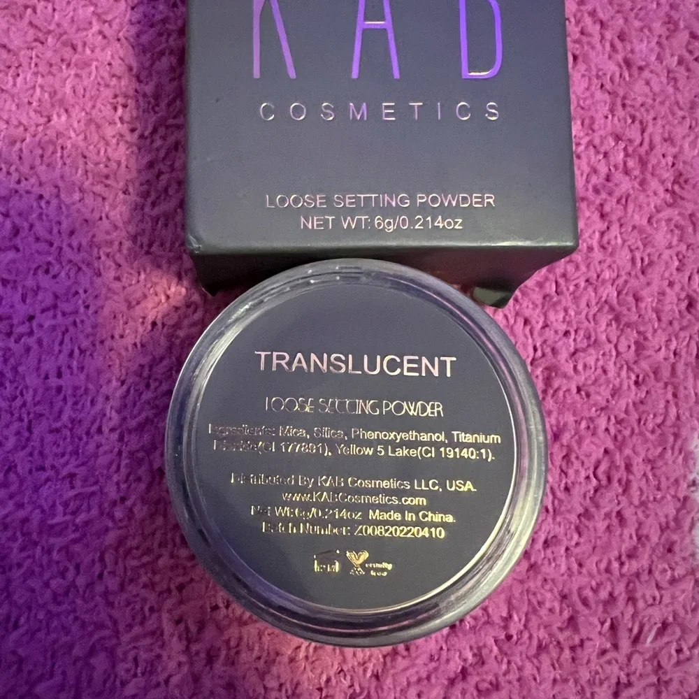 KAB Cosmetics Loose Setting Powder - Black